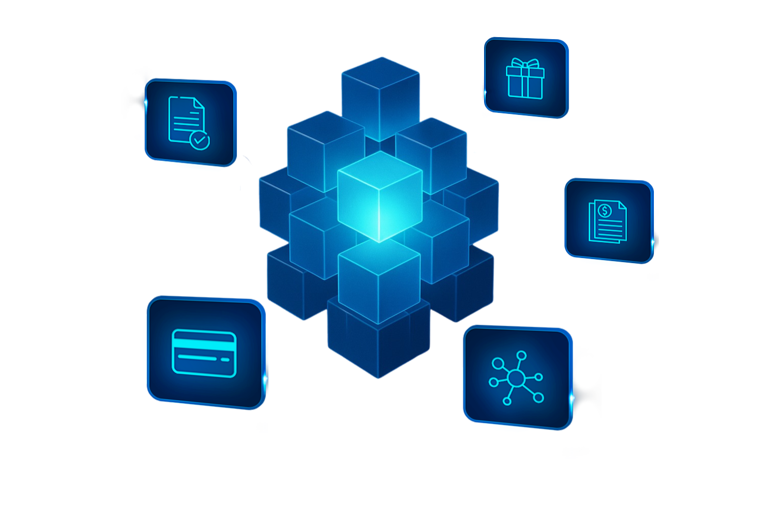 Ilustração tecnológica da plataforma Convcard